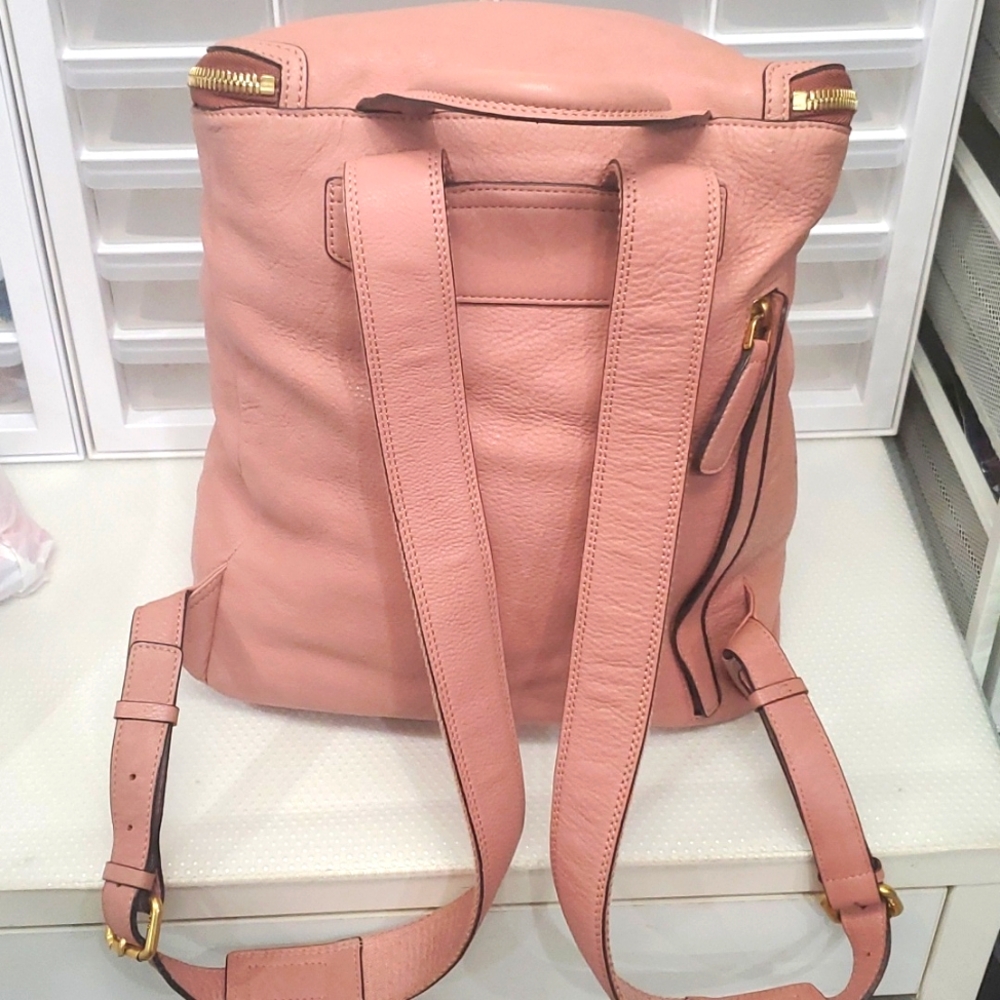 🇮🇹VERY RARE MCM Pink Leather Large Backpack - Picture 5 of 16
